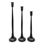 Black Cast Iron Taper Candle Holders
