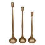 Gold Cast Iron Taper Candle Holders