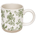Green Delft 14 oz Stoneware Coffee Mug