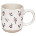 Brown Leaves 14 oz Stoneware Coffee Mug