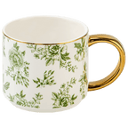 Green Delft 14 oz Coffee Mug