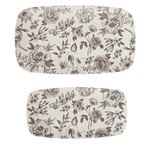 Brown Delft Stacking Melamine Tray - set of 2